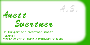 anett svertner business card